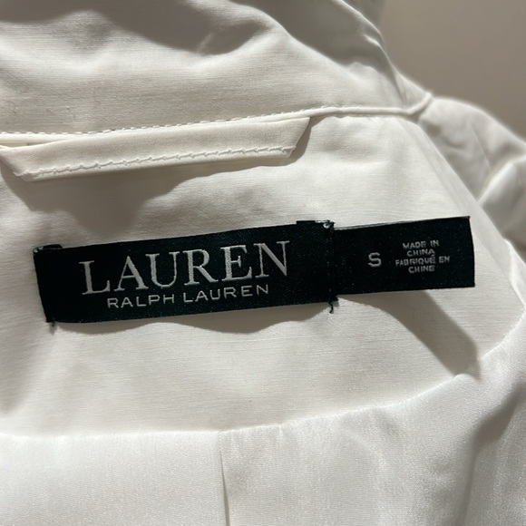 Lauren Ralph Lauren White Double-Breasted Lightweight Jacket/Blazer - Size Small - Picture 9 of 10